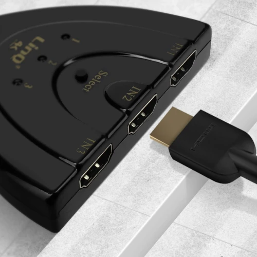 Adaptateur HDMI Male vers 3 HDMI Femelle 4K UHD Switch 1 a 3 pour TV PC Consoles