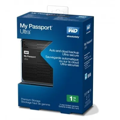 RACK EXTERNE DISQUE DUR 2.5 WD ELEMENT USB 3.0 PASSEPORT BLEU