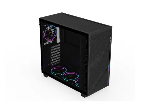BOITIER AC400G AORUS GIGABYTE CHASSIS MID TOWER C400 GLASS  NOIR 40 L ATX AIRFLOW VERTICAL OPTIMISE VERRE TREMPE FULL SIZE VERTICAL GPU USB C 10GNPS