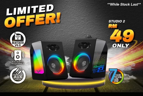 BAFFLE 3EN1 RGB AVEC BLUETOOTH AUXULIAIRE ET USB VINNFIER T25