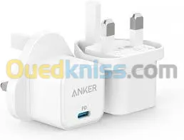 CHARGEUR TELEPHONE ANKER POWER PORT 3 USB-C 20W FAST CHARGE