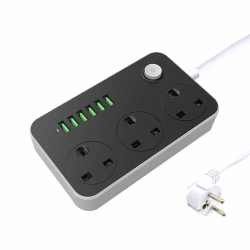 MULTI PRISE MOBILLAND LDINIO 03 PRISE UNIVERSELLE ET 06 USB  2500W SC3604