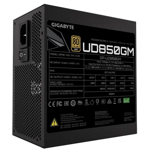 Alimentation Gigabyte UD 850GM Gold 80 Plus 850W Puissante Stable Gaming PC