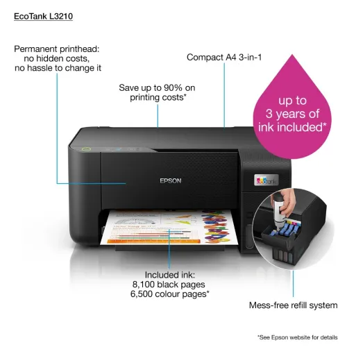 IMPRIMANTE EPSON L3210 MULTIFONCTIONS 36 MOIS DE GARANTIE