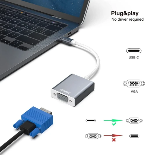 ADAPTATEUR TYPE C TO VGA 15CM