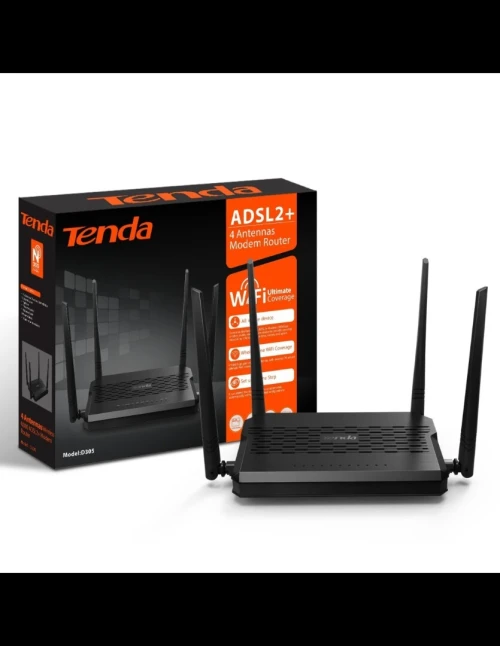 Modem routeur ADSL2 Plus Tenda D305 WiFi 300Mbps 4 antennes