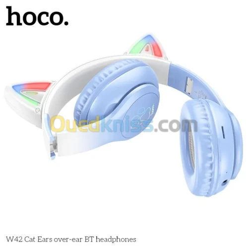 CASQUE HOCO W42 BLUETOOTH CAT EAR 10H 