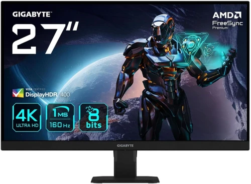 Moniteur Gaming Gigabyte GS27U 27" 4K UHD IPS 160Hz 1ms FreeSync Premium HDR HDMI DisplayPort Écran Ultra Haute Résolution Fluide Gaming