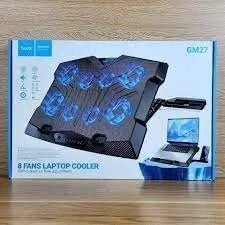Support refroidisseur 8 ventilateurs PC portable Hoco GM27 pour jeux travail et bureau