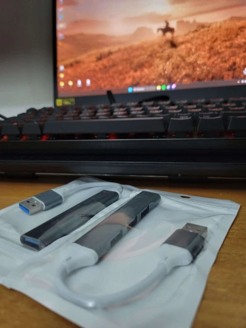 Hub USB 4 Ports OTG - Compatible MacBook, Xiaomi, Lenovo