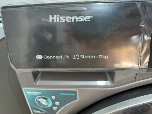 عرض لا يُعوّض على غسالة HISENSE 12KG  Machine à laver Hisense 12 Kg Gris Titanium
