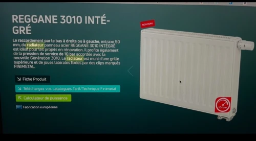 Radiateur acier Reggane 3010 FINEMETAL 22k600