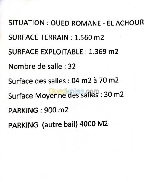 Location Immeuble Alger El achour
