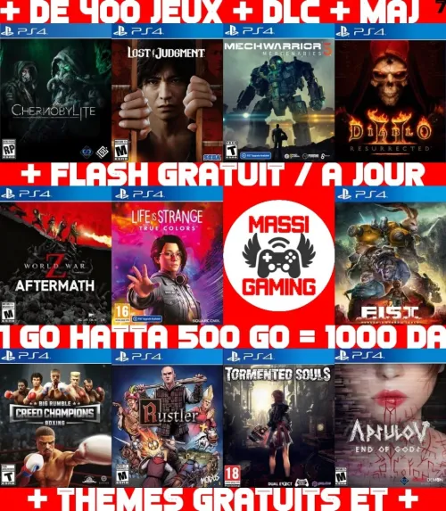 INSTALLATION JEUX DIAL PS4 FLASHÉE 9.X & 11.00 & 12.X & 13.00 (+ FLASH GRATUIT + DLC + MISE A JOUR) -