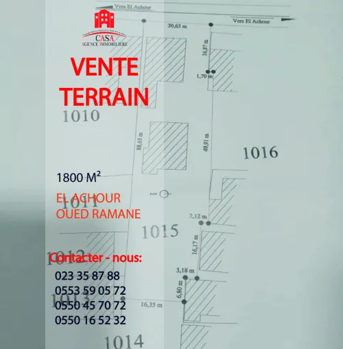 Vente Terrain Alger El achour