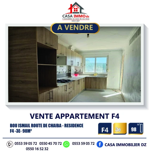 Vente Appartement F4 Tipaza Bou ismail