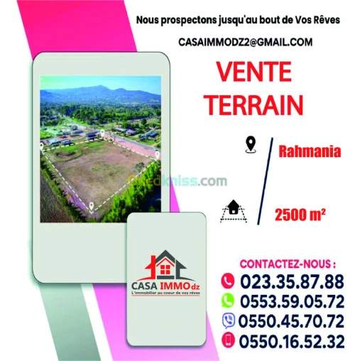 Vente Terrain Alger Rahmania
