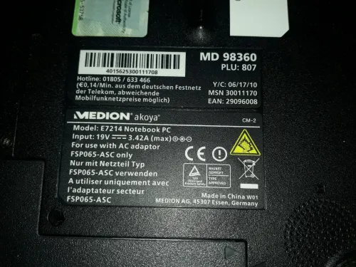 À vendre Ordinateur Portable Medion Akoya E7214