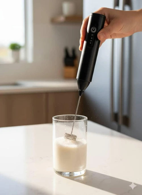 خلاط حليب كهربائي محمول لتحضير رغوة مثالية في ثوانٍ! Mousseur à Lait Électrique Portable Une mousse parfaite en quelques secondes