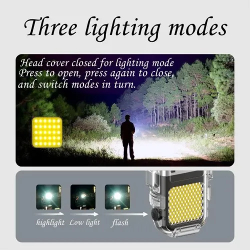 Bri-quet et Lampe Torche LED Portable  مصباح محمول مع ولاعة