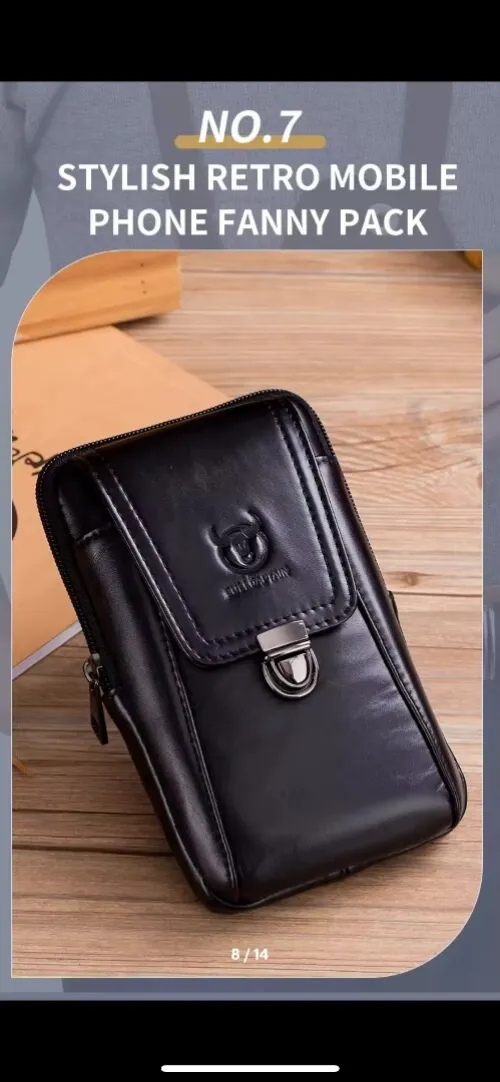 Pochette cuir homme