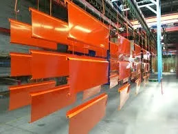 Peinture époxy électrostatique au four 