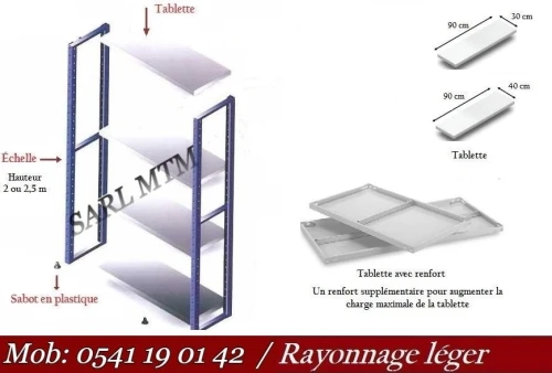 Rayonnage et Étagère / Rayonnage métallique / Étagère métallique