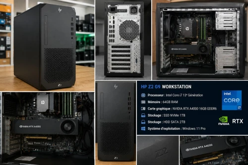 HP Z2 G9 WORKSTATION Intel Core i7 13 Génération  64GB RAM RTX A4000 16GB