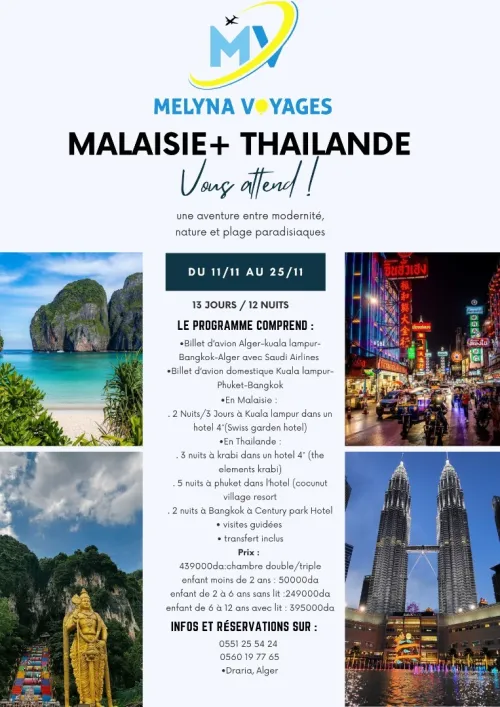 voyage organisé thailande+malaisie