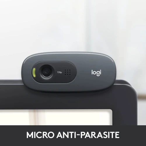 WEBCAM Logitech C270 HD 720p 30ips Large Champ de Vision Correction de Lumière Micro Antiparasites