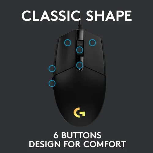 Souris Gaming Logitech G102 RVB LIGHTSYNC Optical 8000DPI