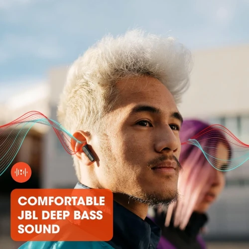 Airpods JBL Wave 300 TWS True-Wireless Ecouteurs Bluetooth avec microphone intégré, 26 heures