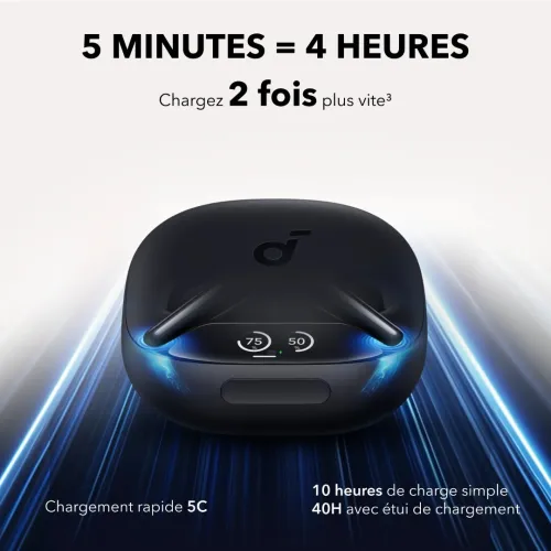 Ecouteurs Anker Liberty 4 Pro, Airpods sans fil 7 capteurs ANC , Fast charge, Hi-Fi , 6 micros IA