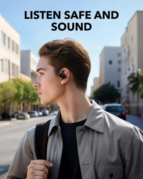 Écouteurs Soundcore Anker V20i , Crochets Rotatifs , Basses Puissantes, IP55 , 36H , Bluetooth 5.4