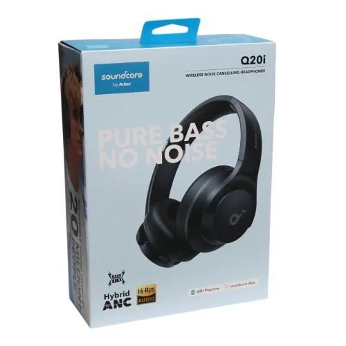 Casque Anker Soundcore Q20i Bluetooth sans fil , Over Ear, 40 Heures ANC, Hi-Res Audio