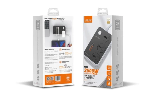 Rallonge Multiprise LDNIO ( SC1418 / SC2413 / SC3301 / SC3412 / SC3416 / SC4407 / SC4408 / SC5319 / SC5614 / SC10610 / SC6403 / SEW3452 / Z4 )