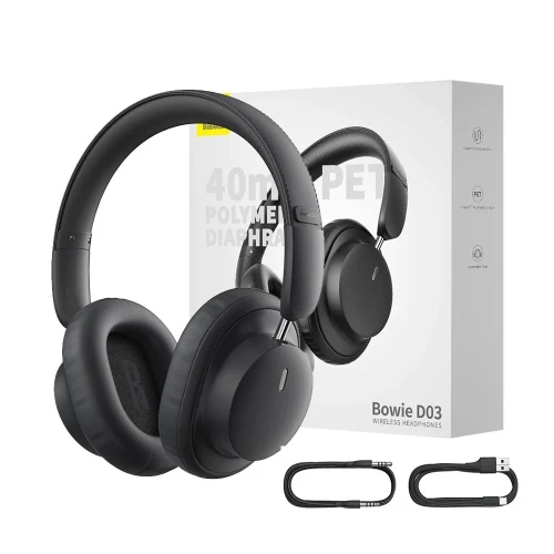 Casque BASEUS Bowie D03 Bluetooth sans Fil 30h Faible Latence Réduction du bruit Noir