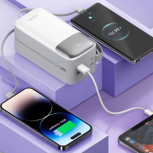 Powerbank Ldnio 50000mah PQ50 22,5W Câbles intégrés: USB-C/Lightning