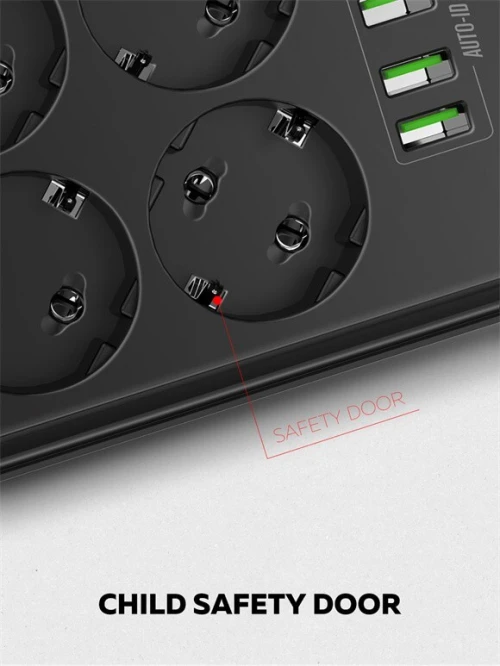 Rallonge Multiprise 2M Câble 6 Prise + 4 USB LDNIO SE6403