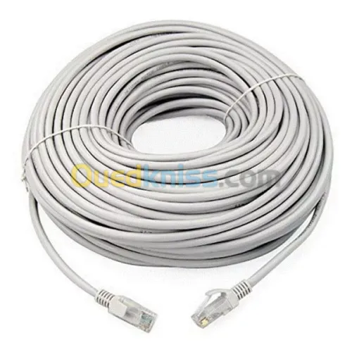 Câble Réseau Capsys RJ45 Cat6e Haut Débit Ethernet, 10m / 15m / 20m / 25m / 30m / 40m / 50m