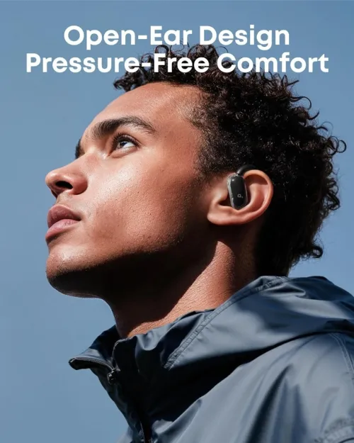 Anker Soundcore V40i Écouteurs à Oreilles Libres, IP55, 21H, Netteté IA des Appels, Bluetooth 5.4