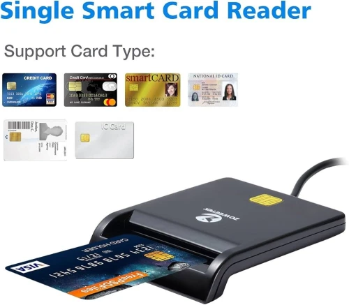 ZOWEETEK LECTEUR DE CARTE À PUCE SMART -USB COMPATIBLE EID -CAC - PIV - PC - MAC - SÉCURITÉ