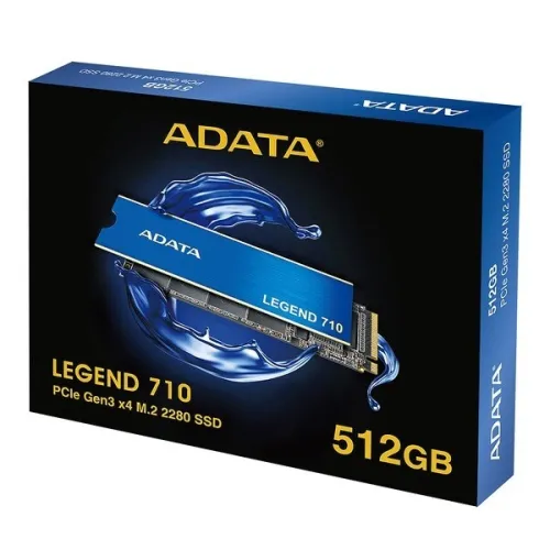 SSD M.2 PCIe NVMe ADATA LEGEND 710 512GO M.2 PCIe 3.0 NVMe, vitesse de lecture jusqu'à 2 400 Mo/s