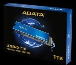 SSD M.2 PCIe NVMe ADATA LEGEND 710 1TO M.2 PCIe 3.0 NVMe, vitesse de lecture jusqu'à 2 400 Mo/s