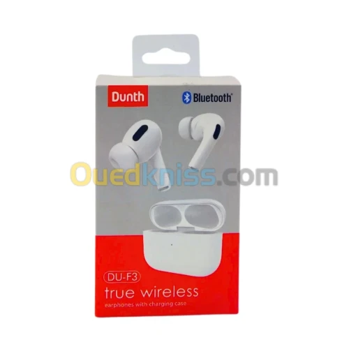 Écouteurs sans fil bluetooth, écouteur mains libres, couleur blanc DUNTH DU-F3