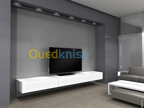 NorStone Khalm Meubles TV & Hifi Couleur Noir ou Blanc 