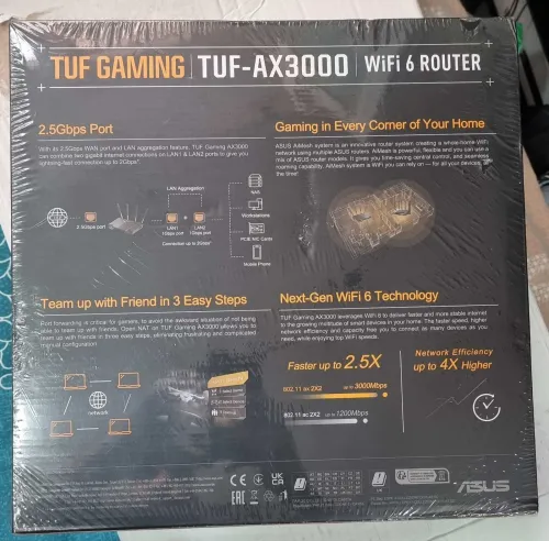 ASUS TUF-AX3000 V2 Router Gaming AX3000 Wi-Fi 6 + Routeur Pour BOX Fibre Optique FTTH Haut De Gamme