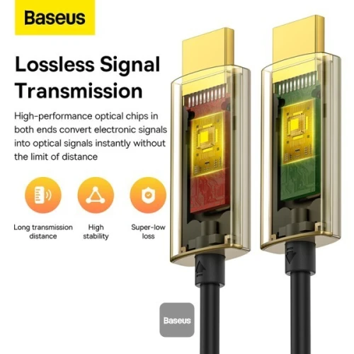 Baseus Cable fibre optique HDMI vers HDMI 4K 10M HDMI 2.0 4K @ 60Hz * UHD Haute Vitesse 18 Gbps
