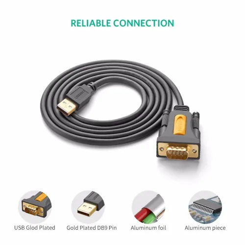 Ugreen USB vers RS232 Port COM Série PDA 9 DB9 Pin RS-232 Femelle 