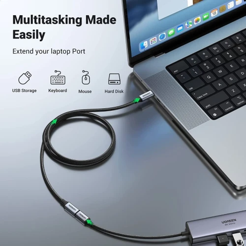 Ugreen Câble extension USB Type C 3.1 Gen2 mâle à femelle , 4K, 100 W, 1 mètre 